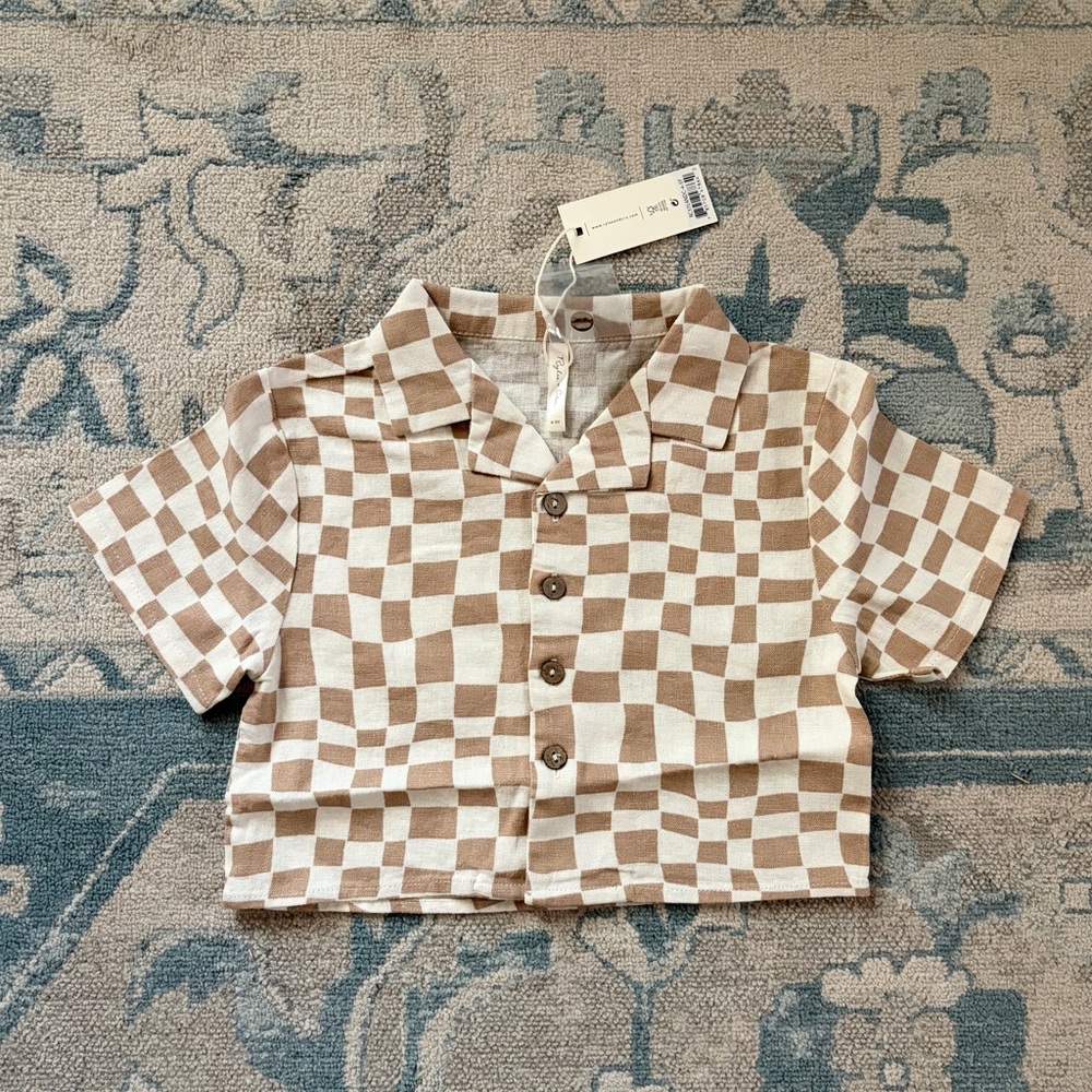 🆕 Rylee & Cru Checkered Miley Top